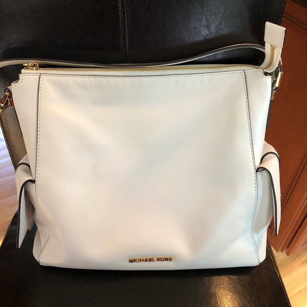 Michael Kors White Leather Bag EUC